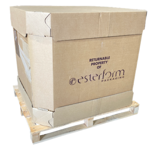 AZ1686 Used Printed Triple Wall Cardboard Octabin (With Lid & Base)